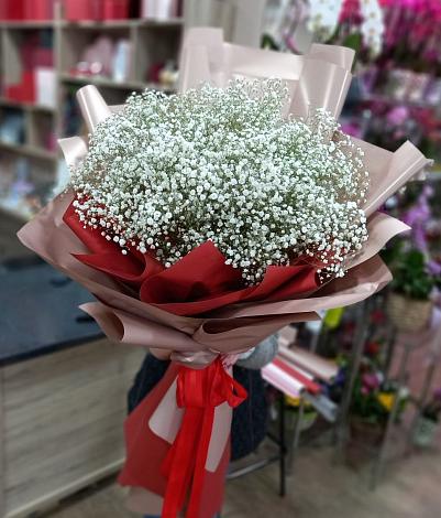 Букет цветов из: Гипсофила в Новопокровское 