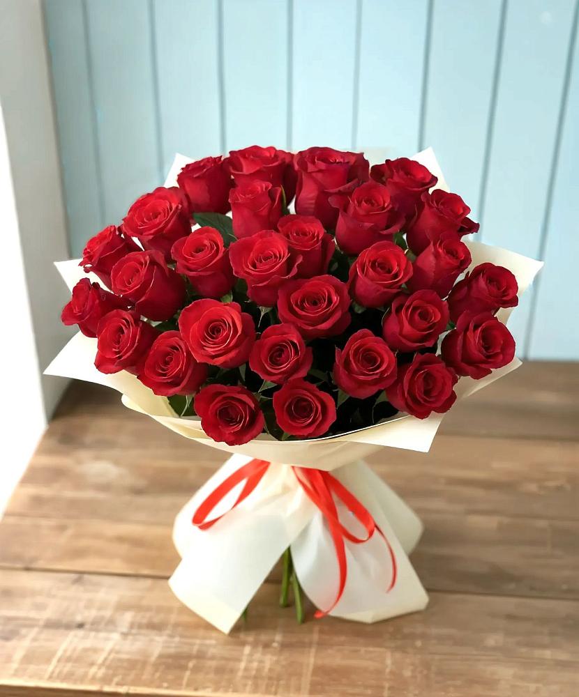 Букет 29 Красных роз в Новопокровское 