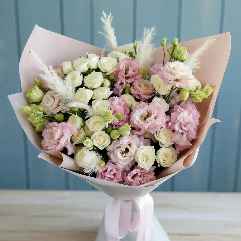 Букет цветов из: Альстромерии и Розы в Новопокровское 