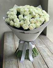 Букет 35 Белых роз в Новопокровское 