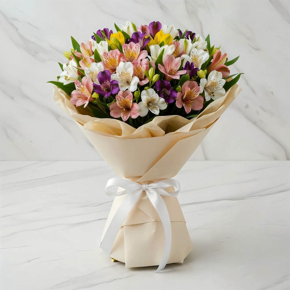 Букет цветов из: Альстромерии в Новопокровское 