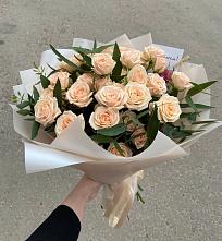 Букет Кремовые розы Латте в Новопокровское 