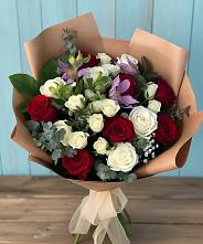 Букет цветов из:  Розы и Альстромерии #REPLACE_PRED# Новопокровское 