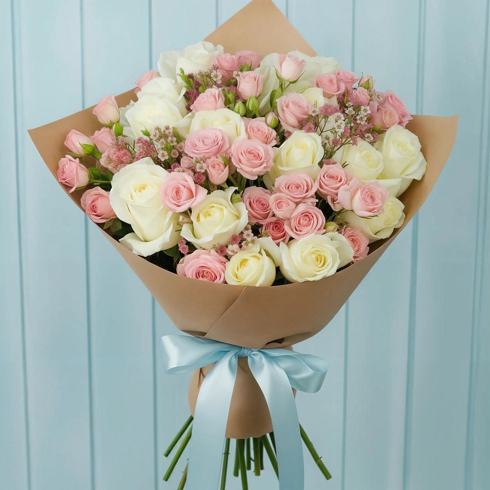 Букет цветов из: Розы в Новопокровское 