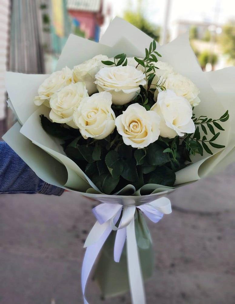 Букет Белые розы Проуд в Новопокровское 
