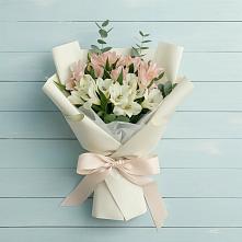 Букет цветов из:  Альстромерии в Новопокровское 