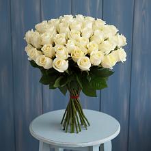 Букет 51 Белая роза Эдлесс Лав в Новопокровское 