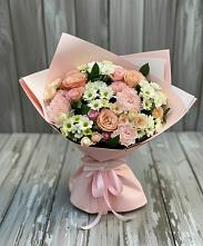 Букет цветов из:  Гвоздики, Розы и Хризантемы в Новопокровское 