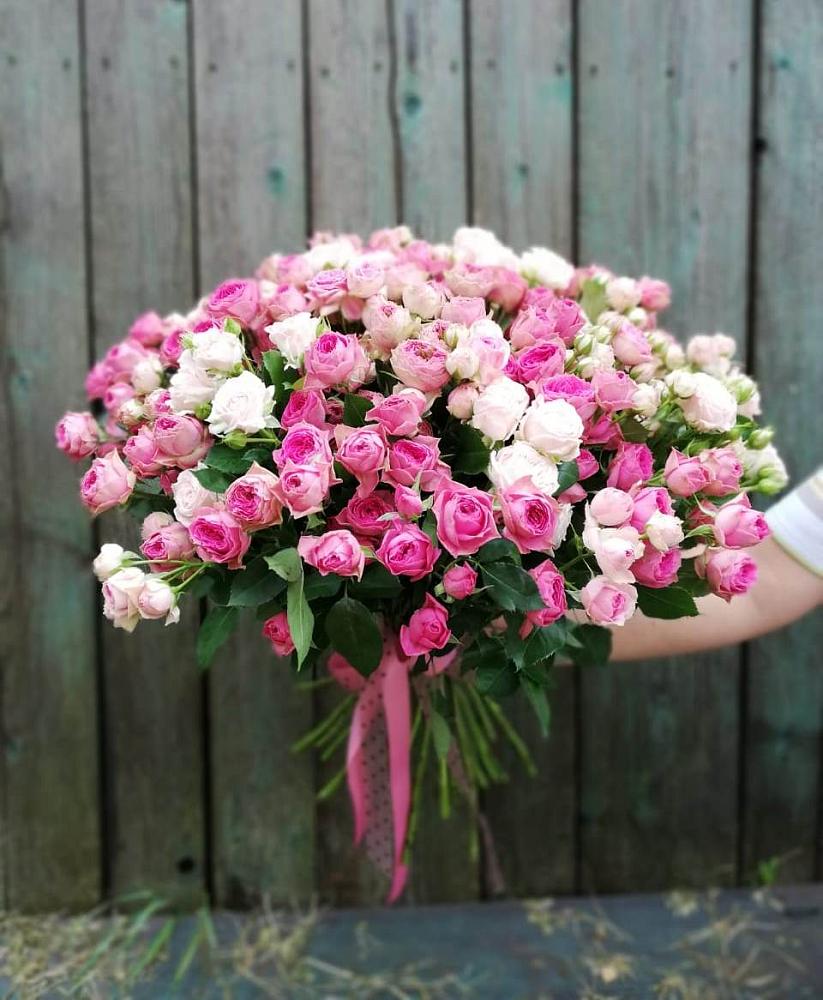 Букет Розовые кустовые розы Натали и Лав Лидия в Новопокровское 