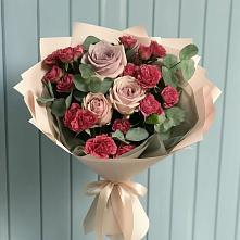 Букет цветов из:  Гвоздики и Розы в Новопокровское 