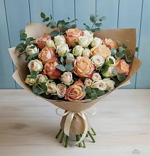 Букет цветов из:  Альстромерии и Розы в Новопокровское 