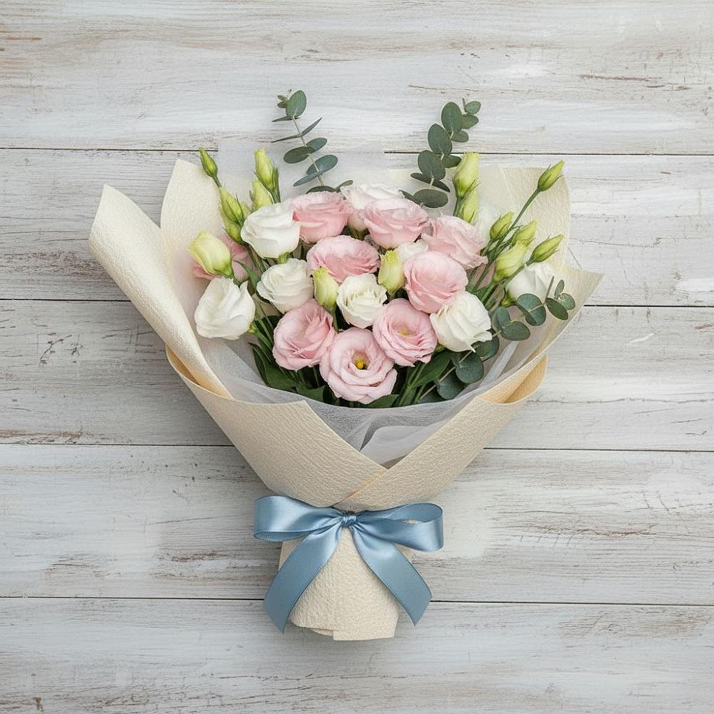 Букет цветов из: Лизиантусы в Новопокровское 